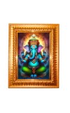 Lord Ganesha Golden Designer Photo Frame | 10x14 Inch Religious Wall Hanging Frame for Home & Office Decoration | Hindu Deity Spiritual Gift Item Lord Ganesha Golden Designer Photo Frame | 10x14 Inch Religious Wall Hanging Frame for Home & Office Decoration | Hindu Deity Spiritual Gift Item