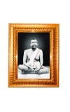 Sri ramkrishna Golden Designer Photo Frame | 10x14 Inch Religious Wall Hanging Frame for Home & Office Decoration | Hindu Deity Spiritual Gift Item