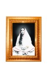  Sri Sarada Devi Golden Designer Photo Frame | 10x14 Inch Religious Wall Hanging Frame for Home & Office Decoration | Hindu Deity Spiritual Gift Item
