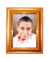 Mirra Alfassa Golden Designer Photo Frame | 10x14 Inch Religious Wall Hanging Frame for Home & Office Decoration | Hindu Deity Spiritual Gift Item