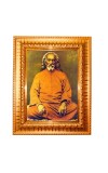  Swami Sri Yukteswar Giri Golden Designer Photo Frame | 10x14 Inch Religious Wall Hanging Frame for Home & Office Decoration | Hindu Deity Spiritual Gift Item