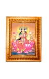 Goddess Gayathri Devi  Golden Designer Photo Frame | 10x14 Inch Religious Wall Hanging Frame for Home & Office Decoration | Hindu Deity Spiritual Gift Item