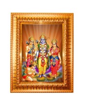 Ram Darbar Golden Designer Photo Frame | 10x14 Inch Religious Wall Hanging Frame for Home & Office Decoration | Hindu Deity Spiritual Gift Item Ram Darbar Golden Designer Photo Frame | 10x14 Inch Religious Wall Hanging Frame for Home & Office Decoration | Hindu Deity Spiritual Gift Item
