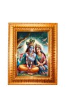 Flue radha and krishna Golden Designer Photo Frame | 10x14 Inch Religious Wall Hanging Frame for Home & Office Decoration | Hindu Deity Spiritual Gift Item