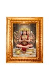 Jay bajrangbali Golden Designer Photo Frame | 10x14 Inch Religious Wall Hanging Frame for Home & Office Decoration | Hindu Deity Spiritual Gift Item