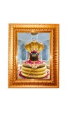 Shiva Lingam Golden Designer Photo Frame | 10x14 Inch Religious Wall Hanging Frame for Home & Office Decoration | Hindu Deity Spiritual Gift Item