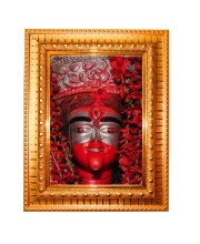 Maa tara Golden Designer Photo Frame | 10x14 Inch Religious Wall Hanging Frame for Home & Office Decoration | Hindu Deity Spiritual Gift Item