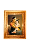 Yashoda Lord Krishna Golden Designer Photo Frame | 10x14 Inch Religious Wall Hanging Frame for Home & Office Decoration | Hindu Deity Spiritual Gift Item