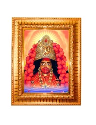 Maa tara Golden Designer Photo Frame | 10x14 Inch Religious Wall Hanging Frame for Home & Office Decoration | Hindu Deity Spiritual Gift Item