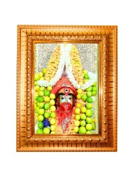 Joy maa tara Golden Designer Photo Frame | 10x14 Inch Religious Wall Hanging Frame for Home & Office Decoration | Hindu Deity Spiritual Gift Item