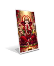 Car Desk/Table Top Lord Ganesha Acrylic L-Style Photo Stand - 2.5x3.5 Inches, Compact And Stylish Spiritual Display (F6657)
