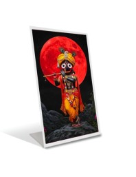 Car Desk/Table Top Jai  Jagannath Acrylic L-Style Photo Stand - 2.5x3.5 Inches, Compact and Stylish Spiritual Display