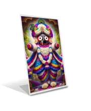 Car Desk/Table Top Jai  Jagannath Acrylic L-Style Photo Stand - 2.5x3.5 Inches, Compact And Stylish Spiritual Display (F6660)