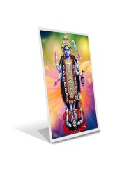 Car Desk/Table Top Jai Maa Kaali Acrylic L-Style Photo Stand - 2.5x3.5 Inches, Compact and Stylish Spiritual Display