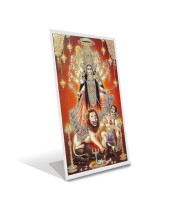 Car Desk/Table Top Maa durga Acrylic L-Style Photo Stand - 2.5x3.5 Inches, Compact and Stylish Spiritual Display