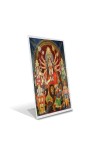 Car Desk/Table Top Maa Durga Acrylic L-Style Photo Stand - 2.5x3.5 Inches, Compact and Stylish Spiritual Display Car Desk/Table Top Maa Durga Acrylic L-Style Photo Stand - 2.5x3.5 Inches, Compact and Stylish Spiritual Display