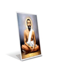 Car Desk/Table Top Bamakhapa ramakrishna Acrylic L-Style Photo Stand - 2.5x3.5 Inches, Compact and Stylish Spiritual Display