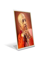 Car Desk/Table Top Bhaktivedanta Swami Prabhupada  Acrylic L-Style Photo Stand - 2.5x3.5 Inches, Compact and Stylish Spiritual Display
