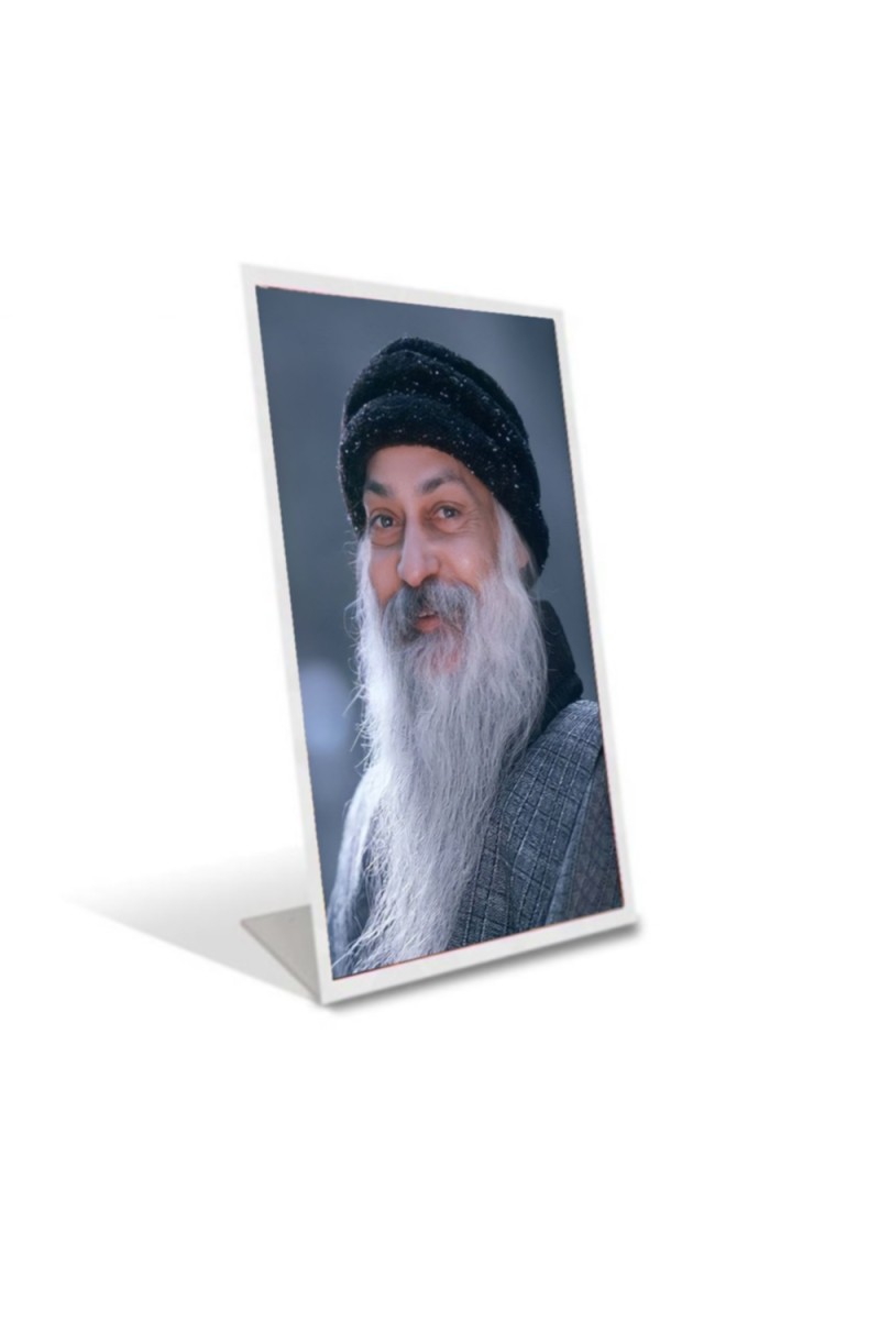 Car Desk/Table Top Osho Acrylic L-Style Photo Stand - 2.5x3.5 Inches, Compact and Stylish Spiritual Display