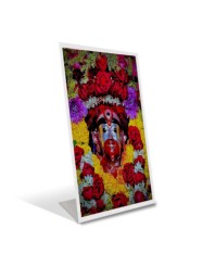 Car Desk/Table Top Maa Tara Acrylic L-Style Photo Stand - 2.5x3.5 Inches, Compact and Stylish Spiritual Display