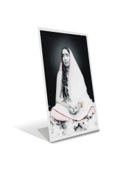 Car Desk/Table Top Sri Sarada Maa Acrylic L-Style Photo Stand - 2.5x3.5 Inches, Compact and Stylish Spiritual Display