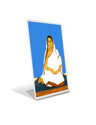 Car Desk/Table Top Sree Sree Baroma.  Acrylic L-Style Photo Stand - 2.5x3.5 Inches, Compact and Stylish Spiritual Display