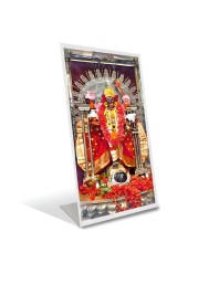 Car Desk/Table Top  Maa Bhavatarini Acrylic L-Style Photo Stand - 2.5x3.5 Inches, Compact and Stylish Spiritual Display