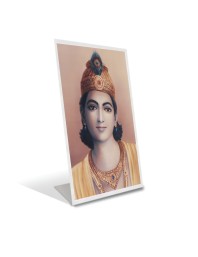 Car Desk/Table Top  Bhagavan Krishna Acrylic L-Style Photo Stand - 2.5x3.5 Inches, Compact and Stylish Spiritual Display
