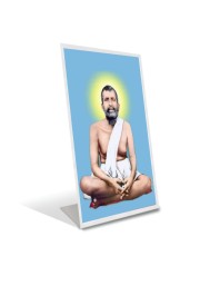 Car Desk/Table Top Sri Ramkrishna Acrylic L-Style Photo Stand - 2.5x3.5 Inches, Compact and Stylish Spiritual Display