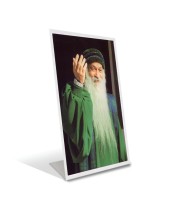 Car Desk/Table Top Bhagwan Shree Rajneesh Acrylic L-Style Photo Stand - 2.5x3.5 Inches, Compact and Stylish Spiritual Display