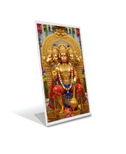 Car Desk/Table Top Panchmukhi Hanuman Acrylic L-Style Photo Stand - 2.5x3.5 Inches, Compact and Stylish Spiritual Display