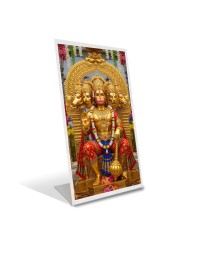 Car Desk/Table Top Panchmukhi Hanuman Acrylic L-Style Photo Stand - 2.5x3.5 Inches, Compact and Stylish Spiritual Display