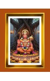 Lord hanuman Golden Photo Frame - 10x14 Inches | Elegant Wooden Frame for Home, Office & Temple Decoration | Spiritual Wall & Table Decor and Gift Item