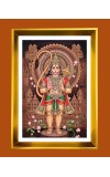 Lord hanuman Golden Photo Frame - 10x14 Inches | Elegant Wooden Frame for Home, Office & Temple Decoration | Spiritual Wall & Table Decor and Gift Item
