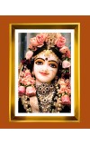 Divine Radha Rani Golden Photo Frame - 10x14 Inches | Elegant Wooden Frame for Home, Office & Temple Decoration | Spiritual Wall & Table Decor and Gift Item