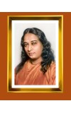 Paramahansa Yogananda.  Golden Photo Frame - 10x14 Inches | Elegant Wooden Frame for Home, Office & Temple Decoration | Spiritual Wall & Table Decor and Gift Item