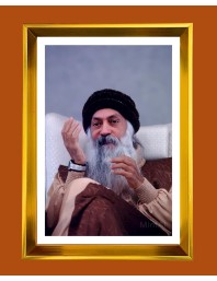 Osho Golden Photo Frame - 10x14 Inches | Elegant Wooden Frame for Home, Office & Temple Decoration | Spiritual Wall & Table Decor and Gift Item