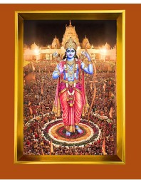 Jai Shree Raam Golden Photo Frame - 10x14 Inches | Elegant Wooden Frame for Home, Office & Temple Decoration | Spiritual Wall & Table Decor and Gift Item