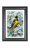 American Goldfinch Photo Frame | 10x14 Inch Black Designer Wall & Table Frame | Perfect for Gifting & Home Decor