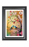 Parakeets Photo Frame | 10x14 Inch Black Designer Wall & Table Frame | Perfect for Gifting & Home Decor