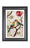 Two colorful birds  Photo Frame | 10x14 Inch Black Designer Wall & Table Frame | Perfect for Gifting & Home Decor