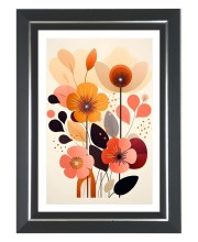 Flower Scenery for Home Photo Frame | 10x14 Inch Black Designer Wall & Table Frame | Perfect for Gifting & Home Decor