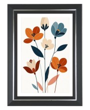 Flower Scenery for Home Photo Frame | 10x14 Inch Black Designer Wall & Table Frame | Perfect for Gifting & Home Decor