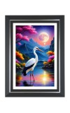 Swan Photo Frame | 10x14 Inch Black Designer Wall & Table Frame | Perfect for Gifting & Home Decor