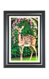 Deer Photo Frame | 10x14 Inch Black Designer Wall & Table Frame | Perfect for Gifting & Home Decor