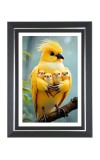 Golden Pheasant Photo Frame | 10x14 Inch Black Designer Wall & Table Frame | Perfect for Gifting & Home Decor
