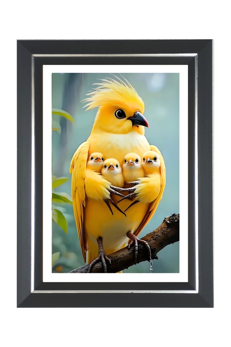 Golden Pheasant Photo Frame | 10x14 Inch Black Designer Wall & Table Frame | Perfect for Gifting & Home Decor