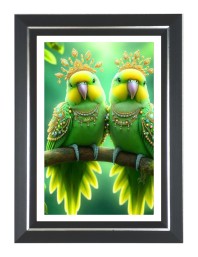  Rainbow Lorikeets Photo Frame | 10x14 Inch Black Designer Wall & Table Frame | Perfect for Gifting & Home Decor