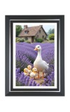 Duck and her chicks Photo Frame | 10x14 Inch Black Designer Wall & Table Frame | Perfect for Gifting & Home Decor