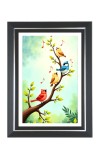 Songbird Friends Photo Frame | 10x14 Inch Black Designer Wall & Table Frame | Perfect for Gifting & Home Decor